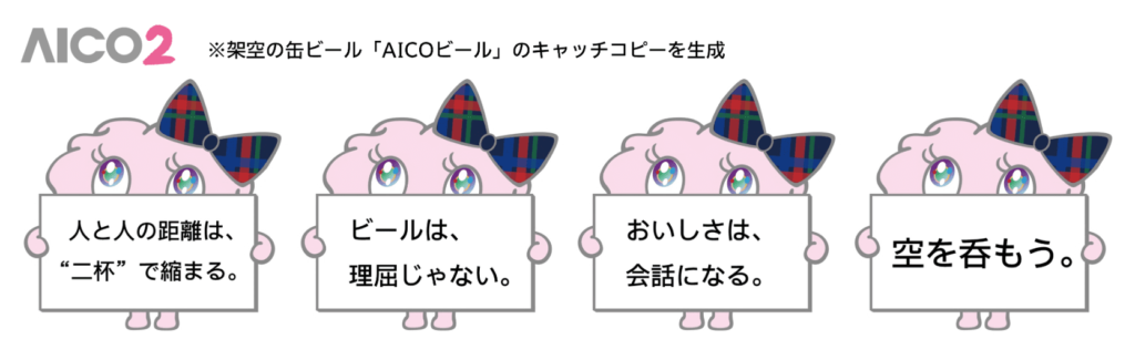 AICO2を用いたキャッチコピー例