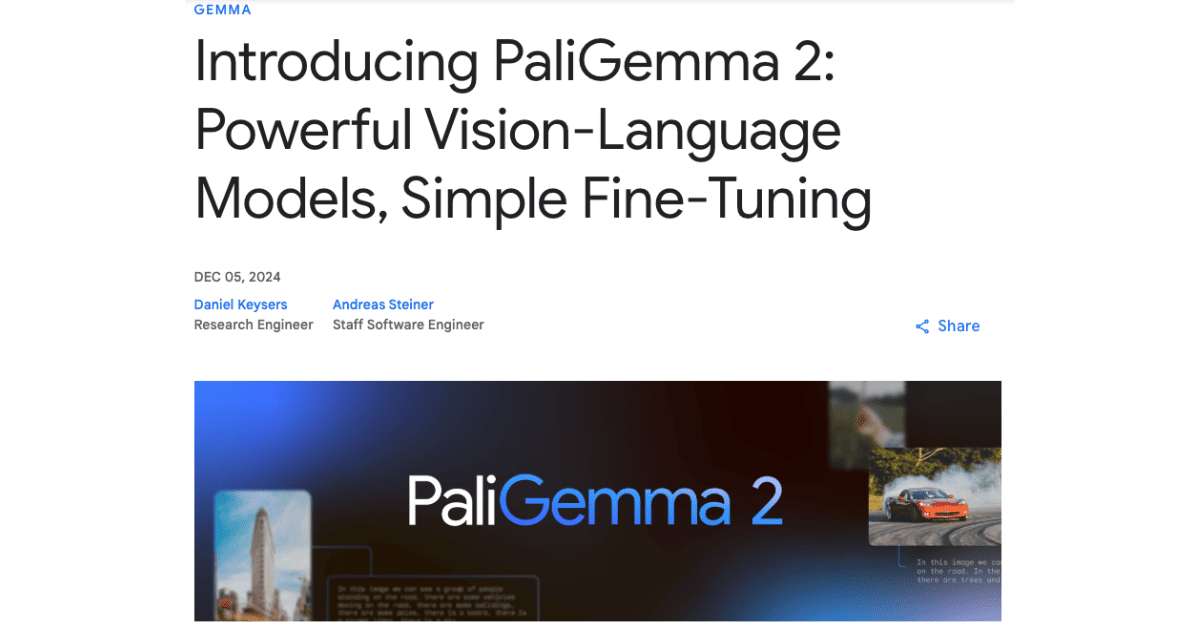 PaliGemma 2